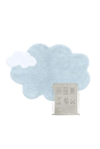 Lorena Canals Washable Rug Mini Dream in White/Light Blue, Cloud ...