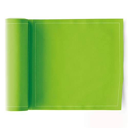 MY DRAP Cotton Luncheon Napkins, Washable and Reusable (25 Napkins, English Green)