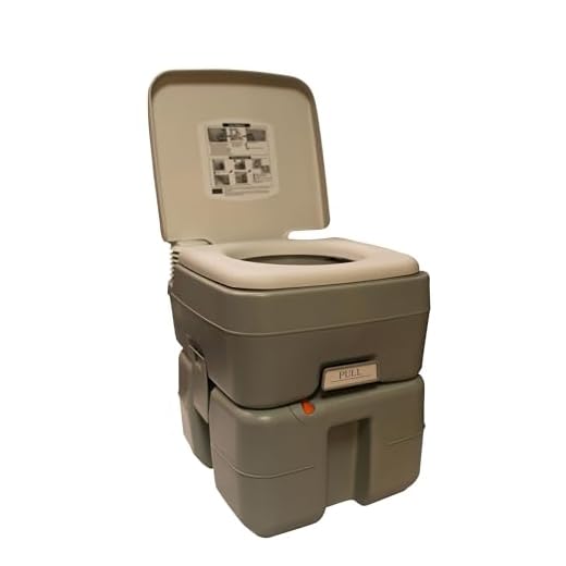 Earthtec 5 Gallon 50 Flush Non-Stick Bowl Sanitary Portable Toilet for Camping/Rv/Boat &Other Outdoor or Indoor Activities