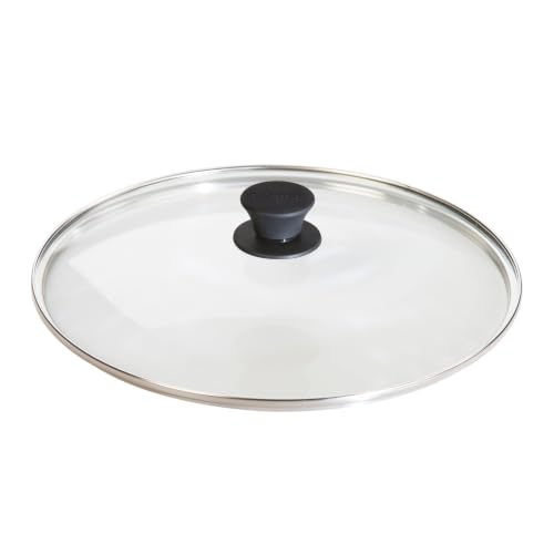 Image of Lodge Round Glass Lid, Tempered Glass with Silicone Knob, 12 Inches