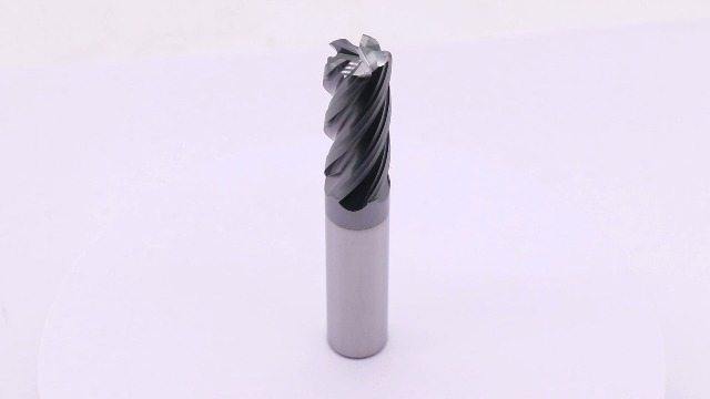Image of High Performance Solid Carbide Corner Radius End Mill - AlCrN Coated, Variable Helix- .060 inch Corner Radius, 5 Flute, 1 /2 inch Cutting Diameter, 1 /2 inch Shank Diameter, 1-1 /4 inch Length of Cut, 3 inch Overall Length