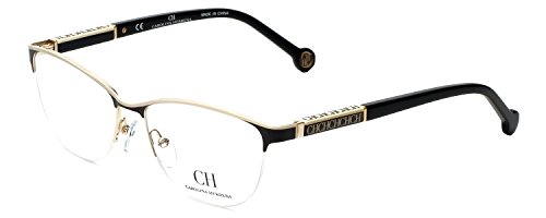 Carolina Herrera Designer Eyeglasses VHE079K-0SNQ in Black-Ivory 53mm DEMO LENS