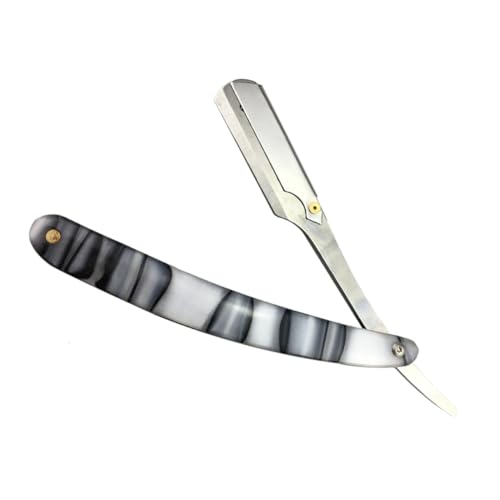 FOMIYES Barber Razor Blade for Men Metal Shaving Razor Manual Razor for Men Safe Shaving Tool for Home Travel