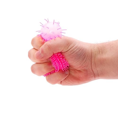 Toyland® Pack of 2 - 6cm (2") Neon Puffer Squeezy Stress Ball - Novelty Squeeze Toy - Sensory Toys, Multicolor - Image 3