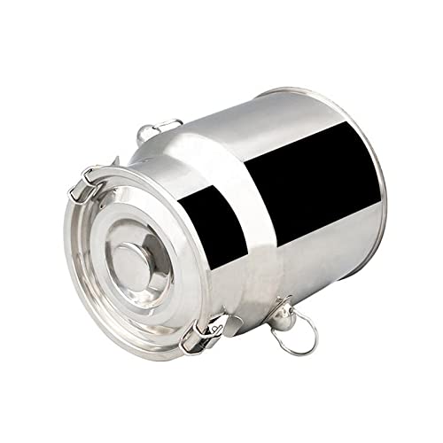 Genérico Bidón de Leche de Acero Inoxidable 201, Cubo para Leche de 5 l, 9 l o 14 l, Cubo para Vino, bidón para Hielo, Botella de Aceite, Jarra, Tanque de Transporte con Tapa sellada de SIL