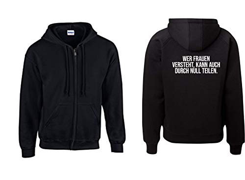 Textilhandel Hering - Chaqueta para hombre o mujer, diseño con texto en alemán Negro L