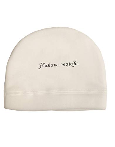 TOOLOUD Hakuna Matata Child Fleece Beanie Cap Hat White