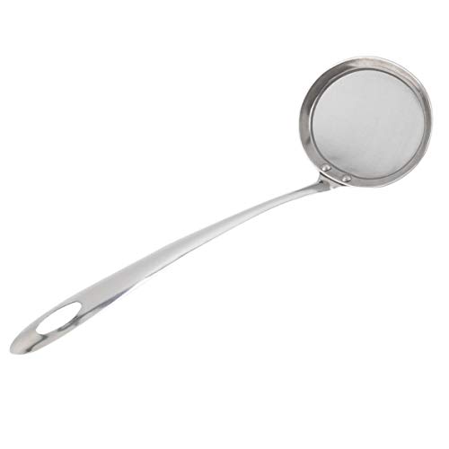 Preisvergleich Produktbild nbvmngjhjlkjlUK Praktisches multifunktionales Edelstahl-Küchengittersieb Schaufelsieb Suppe Abschäumer Schaufelsieb Küchenzubehör (Silber)