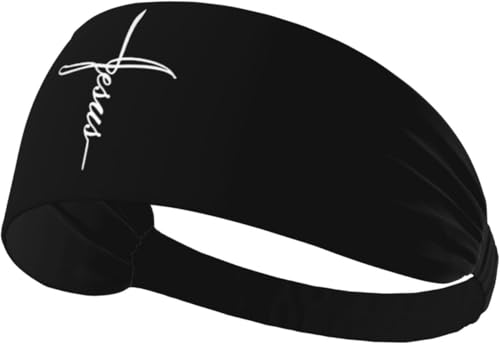 Elastisches Sport-Stirnband mit Jesus-Christlichem Kreuz, Anti-Schweiß-Band, Outdoor-Sport-Stirnband, feuchtigkeitsableitendes Fitness-Sport-Stirnband Elastisches Sport-Stirnband mit Jesus-Christlichem Kreuz, Anti-Schweiß-Band, Outdoor-Sport-Stirnband, feuchtigkeitsableitendes Fitness-Sport-Stirnband