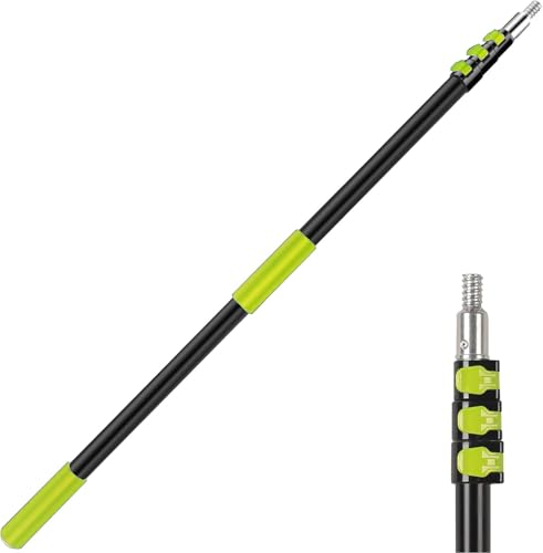 Hanured® Rallonge télescopique de 1,12 à 3,60 m, Perche telescopique ajustable en aluminium pour...