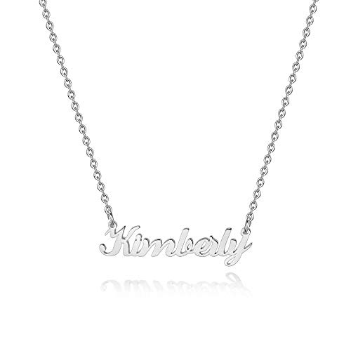 Hidepoo Kimberly Jewelry Necklace â€“ Personalized Name Pendant Necklace, Dainty Kimberly Name Necklace Chain Jewelry Gifts for Women Girls
