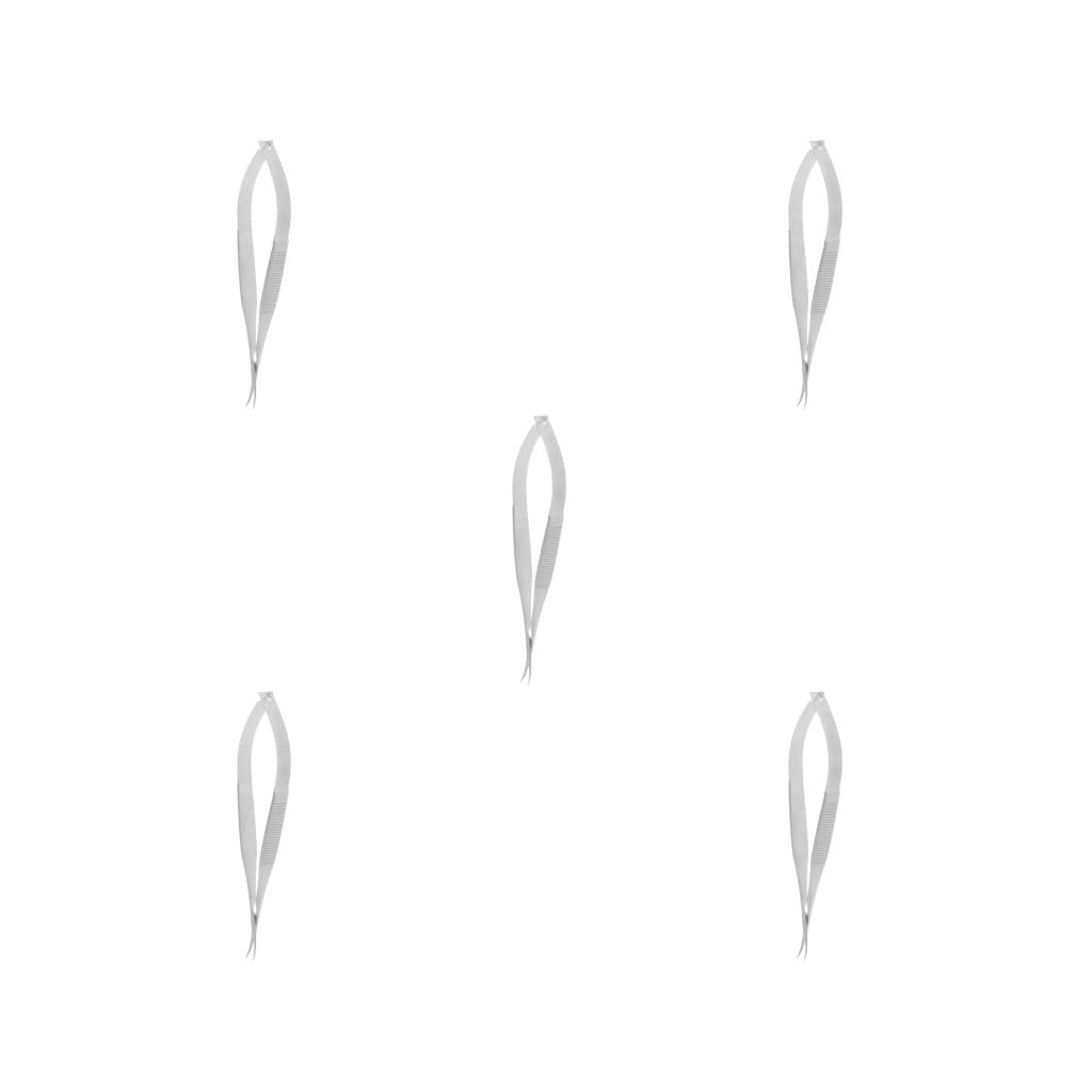 Set di 5 forbici curve per manicure professionale per la cura delle unghie delle mani e dei piedi, in acciaio inox, tipo 2