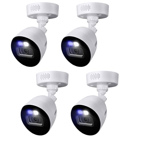 Lorex C884Da Indoor/Outdoor 4K Ultra Hd Smart Deterrence Cvi Wired Bullet Security Camera, Color Night Vision, Dual Warning Led Lights, Siren, 4Pk, Camera Only (M. Refurbished) #TOP18