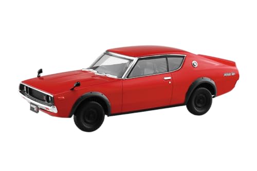 青島文化教材社(AOSHIMA) 楽プラ スナップキット No.24-RD ニッサン C110スカイラインGT-R(レッド) 1/32スケール プラモデル