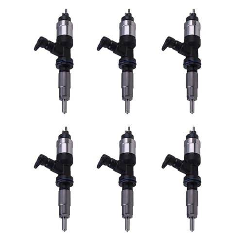 Qiape 6PCS Fuel Injector 295050-0401 2950500401 Compatible with Caterpillar CAT C6.6 C7.1 924K 926M 930K 930M 938K 938M 950M 962M 953 953K 963 963K