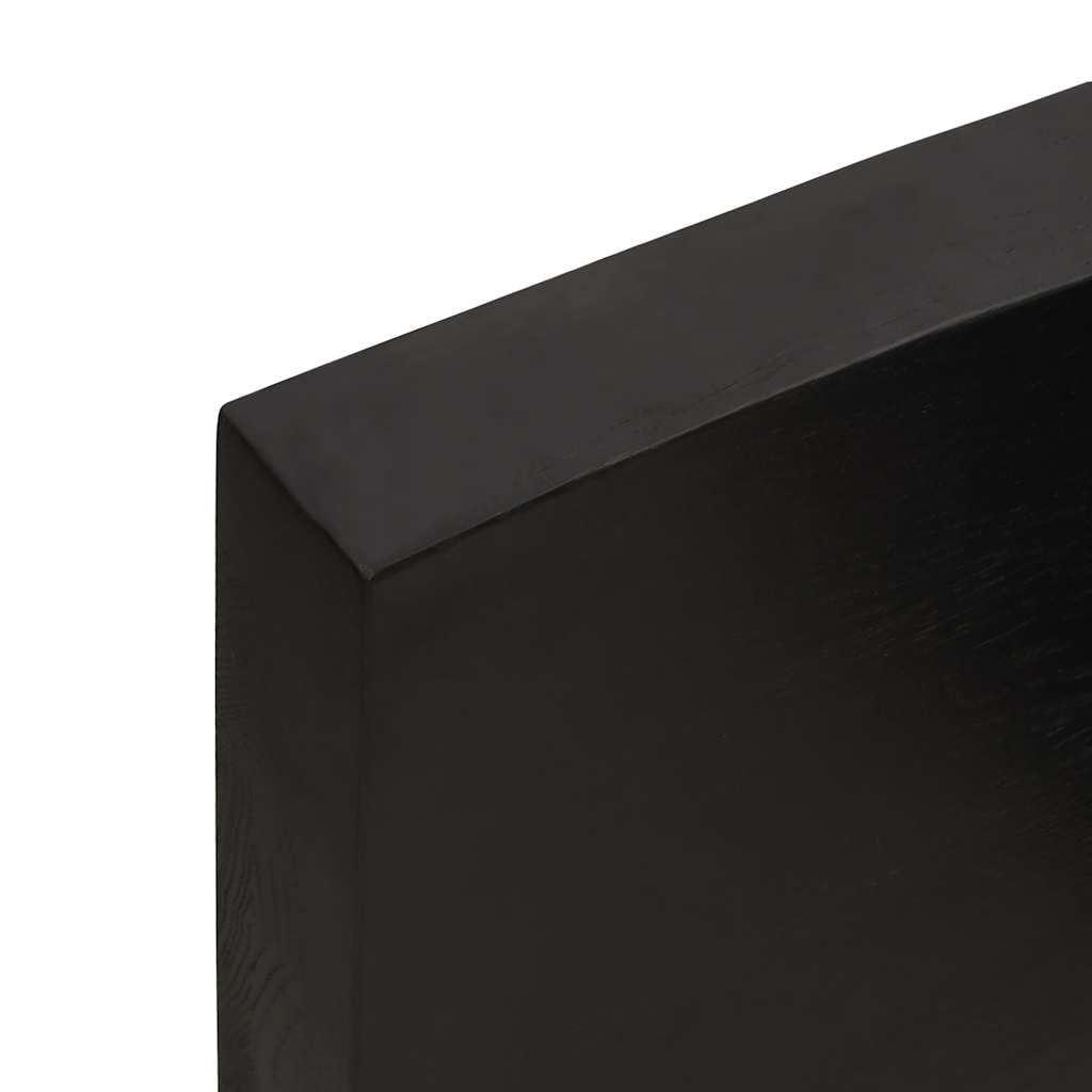Piano per lavabo in legno massello, 180 x 60 cm, marrone scuro, in legno di quercia per mobili da bagno, mensola e scrivania