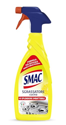 Smac - Sgrassatore Cucina al Limone, Detergente Spray Multisuperficie con Azione Sgrassante, Splendore Imbattibile, 650 ml