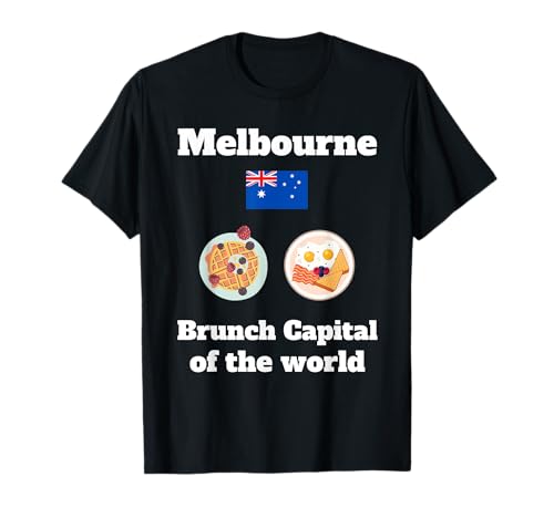 Melbourne Brunch Capital Melbourne Souvenir Australian Flag T-Shirt