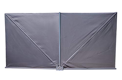 Preisvergleich Produktbild vanvilla Sichtschutzfächer klappbar Balkon Sichtschutz Terrasse Sonnenschutz Windschutz Seitenwand Balkonfächer Anthrazit ECKIG
