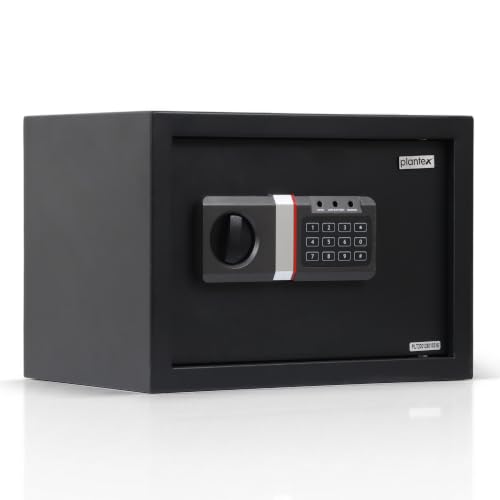 Image of Plantex 22 Litre Hotel Safe Tijori Box /Safe Locker for Home /Digital Locker /Electronic Safety Locker with Master & User Dual Code Access with Emergency Key /2 Years Warranty By Plantex (Black)