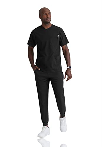 Barco Skechers Vitality Skt082 Men's Crew Scrub Top Black M #TOP3