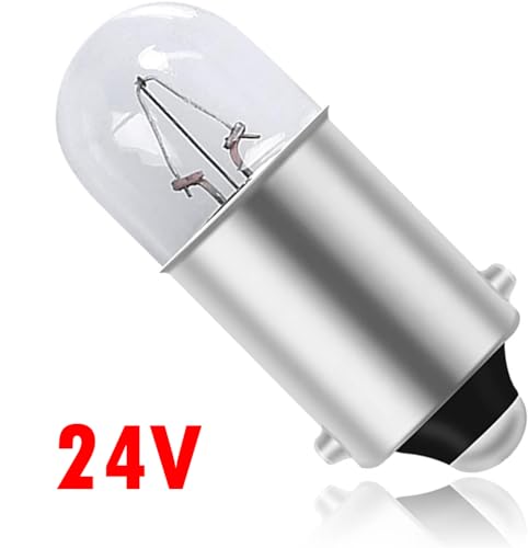 LIGHTWORLD24 10x T4W BA9s Standlicht-Lampe LKW BUS 24V 4W Birnen Auto Standlicht Innenraumbeleuchtung Innenbeleuchtung Signallampe 24 Volt Tacho