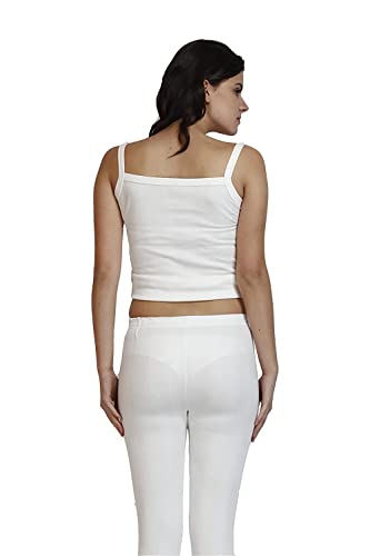 Image of Women's Cotton Thermal Spaghetti Top | Sleeveless Quilted Camisole Thermal