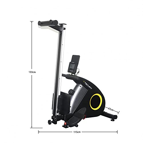 TechFit Rudergerät für zu Hause, magnetisches Bremssystem, geräuscharm, wartungsfrei, Schwungmasse: ca. 4 kg… – Bild 3