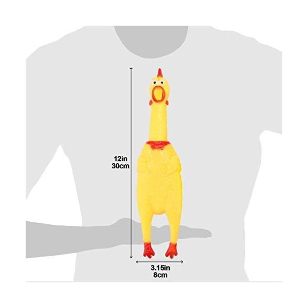 LEGEND-SANDY-Screaming-Chicken-Dog-ToysYellow-Rubber-Squaking-Chicken-Toy-Novelty-and-Durable-Rubber-Chicken-for-DogsRubber-Chickens-Value-3-Pack LEGEND SANDY Screaming Chicken Dog Toys - Value 3 Pack