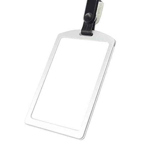 Aluminum Badge Holder with Detachable Neck Lanyard/Strap Cover