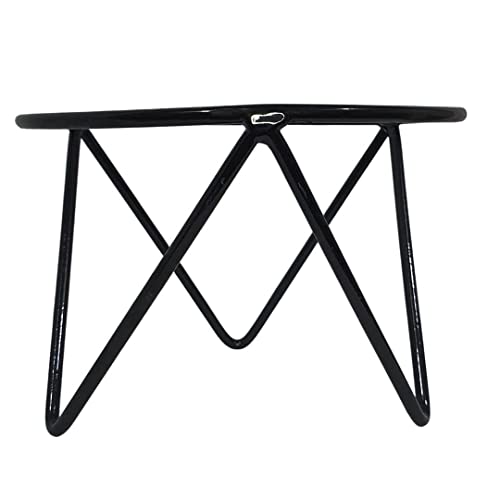 Suporte Tripé de Ferro para Vasos de 20cm Plantas de Chão (Preto)