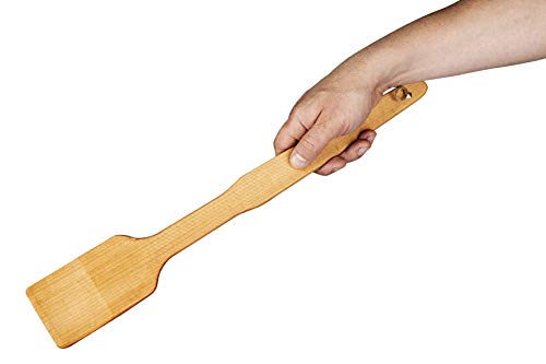 Wooden Spoons for Cooking 16 in Wooden Spatula and Spoon - Premium Healthy Cooking Utensils - Super Strong and Durable Made of 100 Natural Eco Hardwood Beechwood
