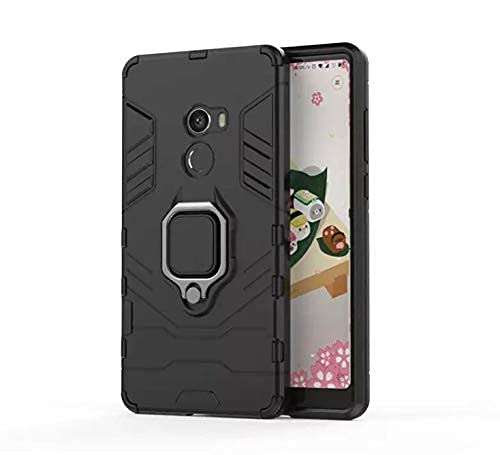 Glaslux Armor Shockproof Soft TPU and Hard PC Back Cover Case with Ring Holder for Xiaomi Mi Mix 2 - Armor Black (B0918B48JB) Amazon Price History, Amazon Price Tracker