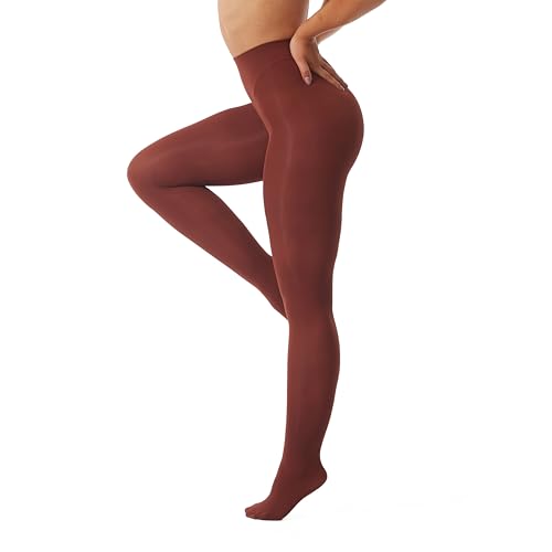 Image of Frola Semi Opaque Tights for Women 40 Denier Matte Solid Color Pantyhose Soft Stockings Nylons Under Dress