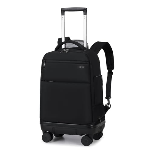 Image of Rolling Backpack with Removable Wheels, 18 inch Computer Laptop Bag Carry on Travel Wheeled Business Backpack for Women Men
