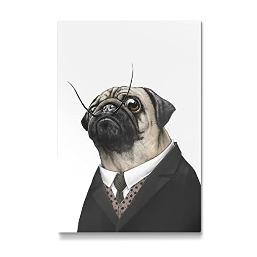 artboxONE Galerie-Print 150x100 cm Mops Dali hochwertiges Acrylglas auf Alu-Dibond Bild - Wandbild von Nikita Korenkov