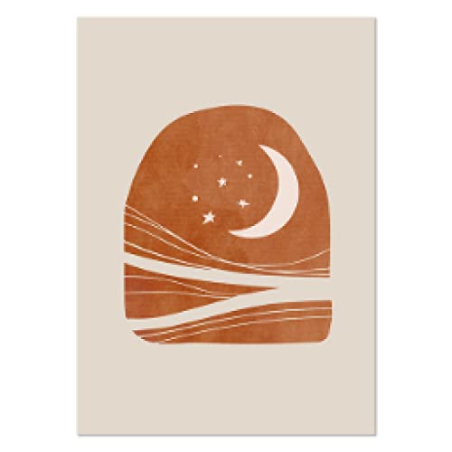Impressions mur art photo paysage abstrait lune soleil sans cadre