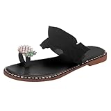 KGKQHKQ Women's Sandals Pearls Pineapple Toe Ring Loop Sandals Flower Strap Anti-Slip Slippers Summer Boho Beach Flip-Flops 2025