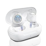 Hearing Aids for Seniors, Rikimxin Rechargeable Hearing Amplifier with Noise Cancelling and 6 Volume Control, Inner-Ear Mini Digital Hearing Aids for Hearing Loss with Charging Box (White)