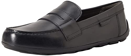 Geox Jungen J New Fast Boy A Mokassins,Schwarz,26 EU