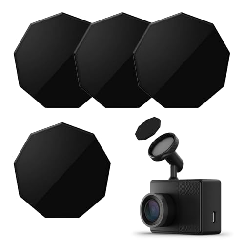 4-Pack Replacement Adhesive Metal Discs Compatible with Garmin Magnetic Dash Cam Mount – Strong Sticky Mounting Pads Compatible with Garmin Mini 2, Mini 3, 45/46/47/55/56/57/65W/66W/67W & More