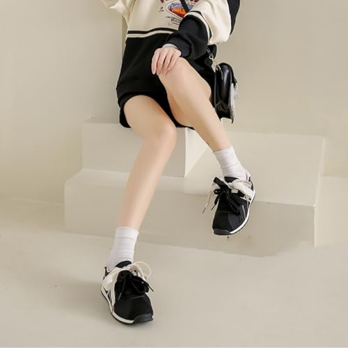 Patchwork Casual Lace Up Non - Slip Walking Shoes for Women. Comfortable Tennis Running Shoes, Womens Fashion Sneakers (Cream Color,7)2