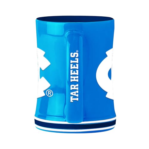 Image of Logo Brands NCAA North Carolina Tar Heels 14 oz Relief Coffee Mug - Officially Licensed Mug, Sculpted 3D Logo and Team Colors - Comfortable Handle and Glossy Finish for College Sports Fans