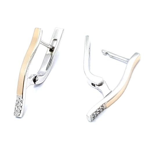 Boucles d'oreilles argent 925 hypoallergénique et or jaune pour peaux sensibles