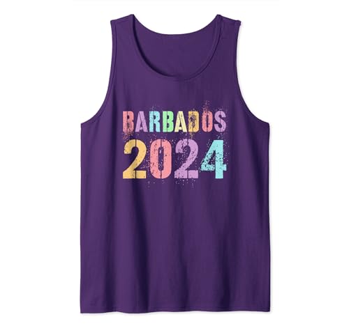 Niños BARBADOS 2024 Vacaciones familiares Besties Viaje de verano Niñas Camiseta sin Mangas