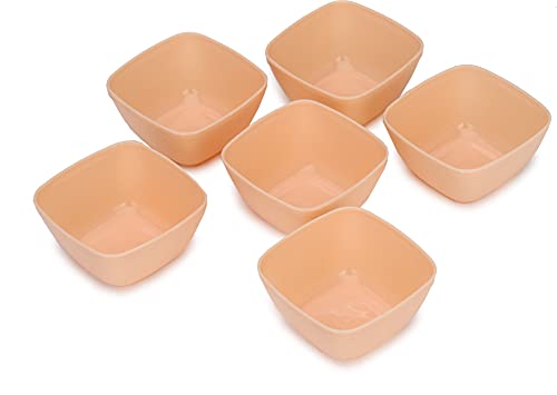 Image of Somil Multipurpose Bowl, Plastic, Pack of 12, Square, Beige, 100 Ml