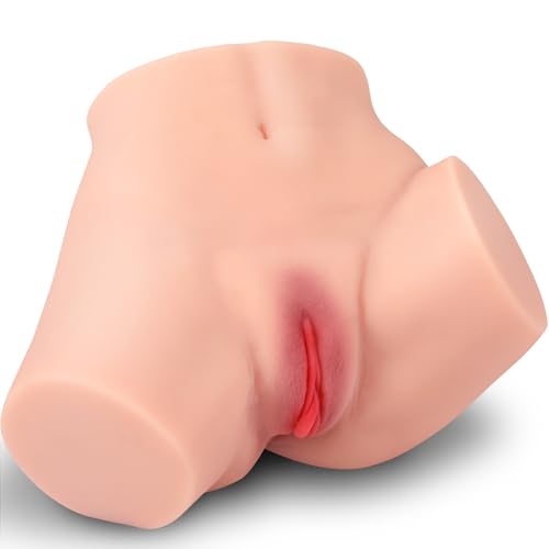 Image of 7LB Sex Doll Realistic Female Buttock - TPE Male Masturbator with Dual Channels (Vagina & Anus), Lifelike Skin Texture & Open-Leg Design