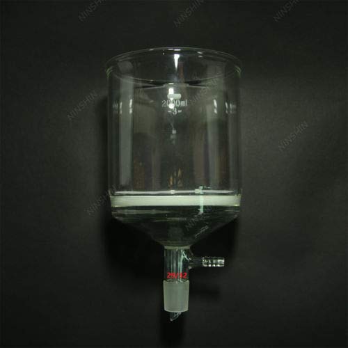 Glassware,Buchner Funnel,2000ML,29/32,Filter Funnel,10​MM Vacuum Hose Connection,Lab Glassware