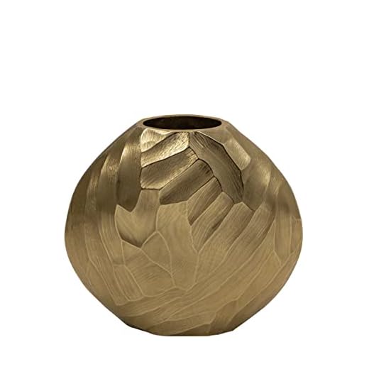 Sagebrook Home Aluminum 11"" H Hammered Vase, Champagne, Gold, 12"" l x 4"" w x 11"" h (15230-03)