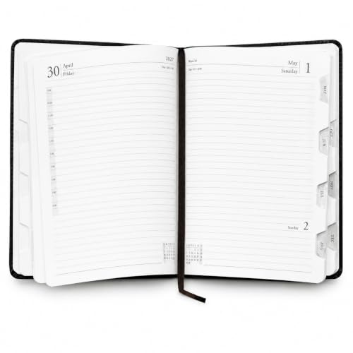 Image of A5 Leather Diary 2027 Black